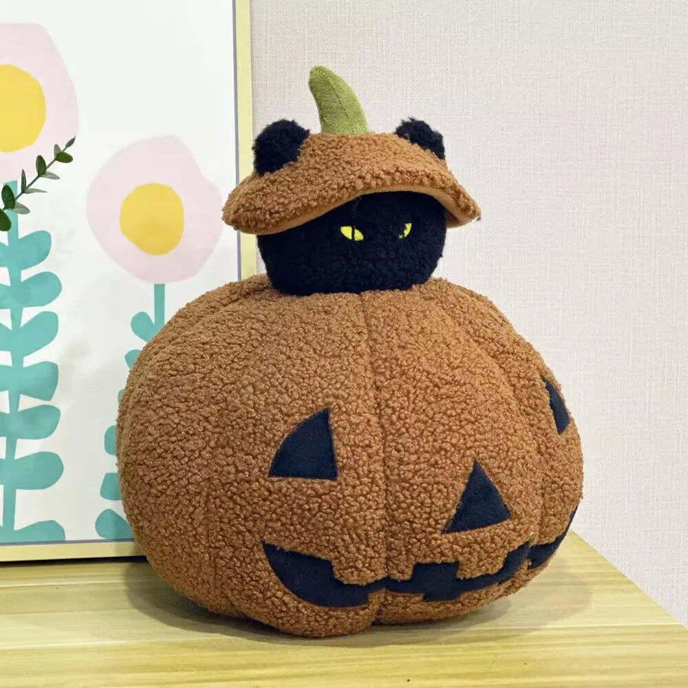 Halloween Pumpkin Plush Pillow - Soft Spooky Ghost Pumpkin, 9-13" | 24-33 cm — image 2