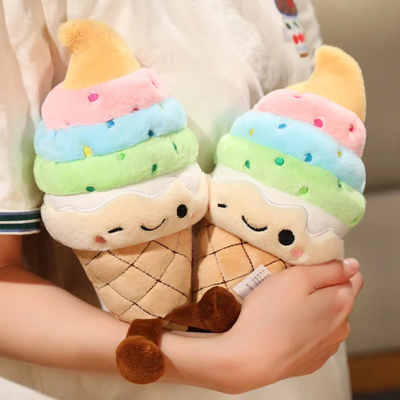 Ice Cream Cone Plush Toy | Stuffed Dessert Pillow, Multiple Flavors — image 3