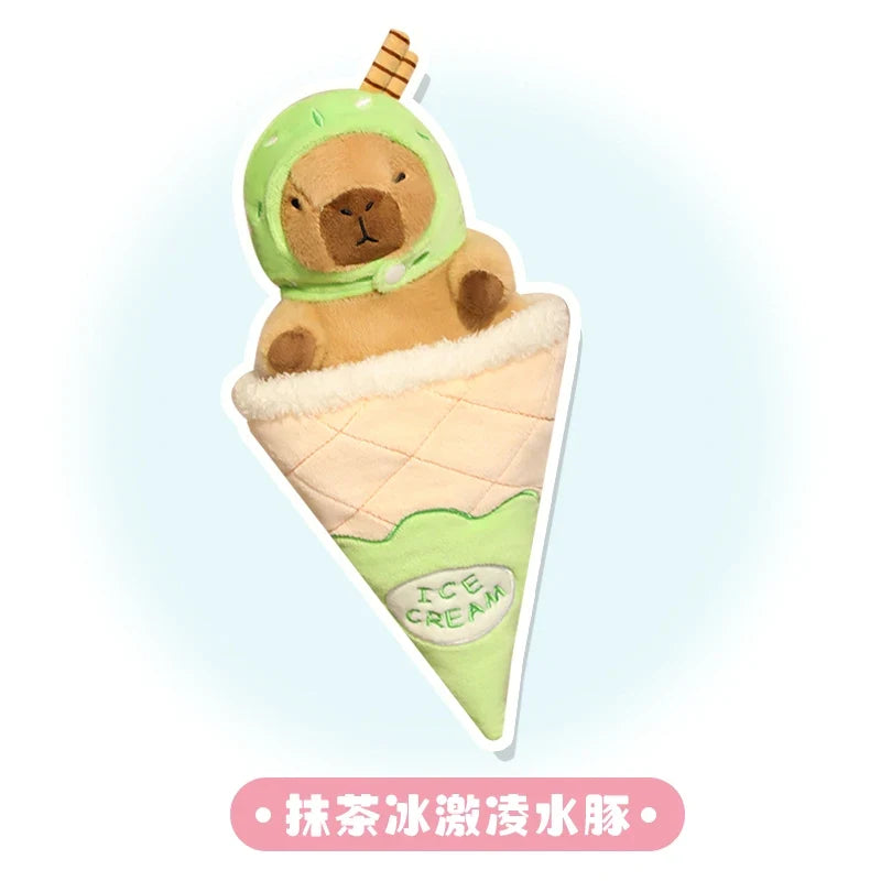 Ice Cream Capybara Plush Toy - Soft Dessert Animal & Nest, 8-13" | 20-33 cm — image 14