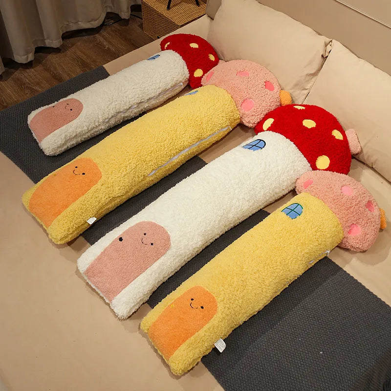 Mushroom House Plush Pillow - Soft Stuffed Cushion, 37-47" | 95-120 cm — image 6