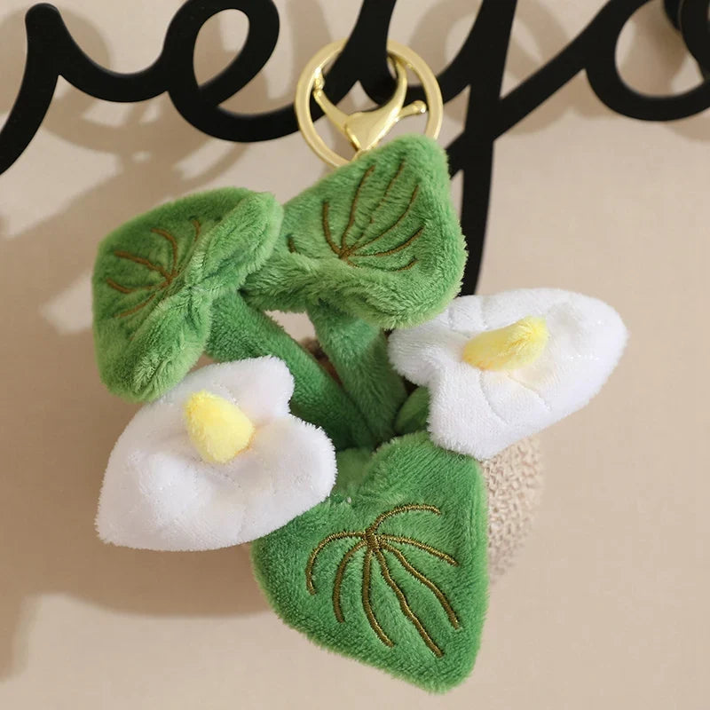Smiling Anthurium Plush | Potted Flower Doll & Keychain Pendant — image 7