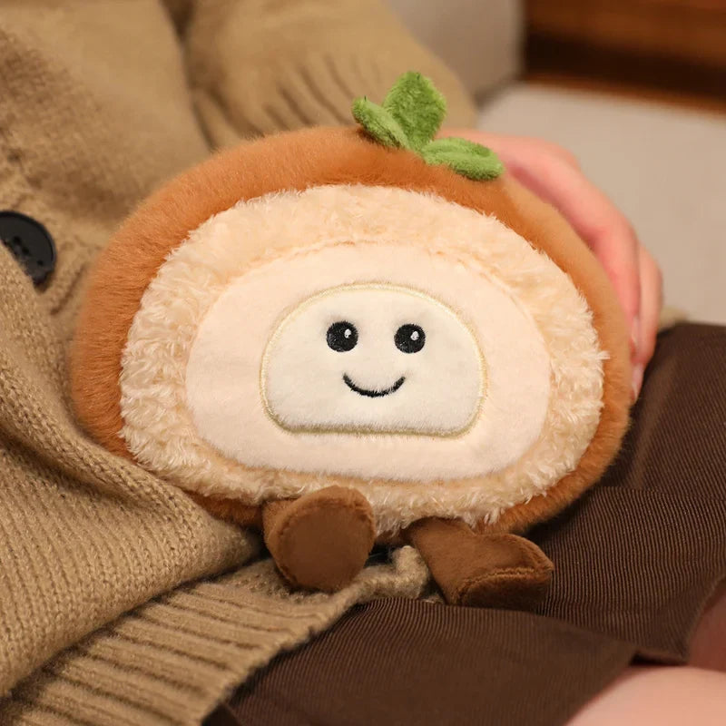 Swiss Roll Plush Pillow | Stuffed Dessert Log Cake Toy, 4x6\ | 10x15 cm" — image 5