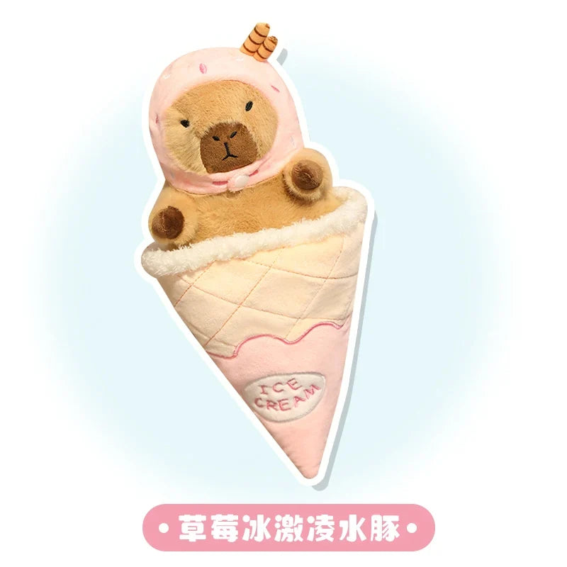 Ice Cream Capybara Plush Toy - Soft Dessert Animal & Nest, 8-13" | 20-33 cm — image 7