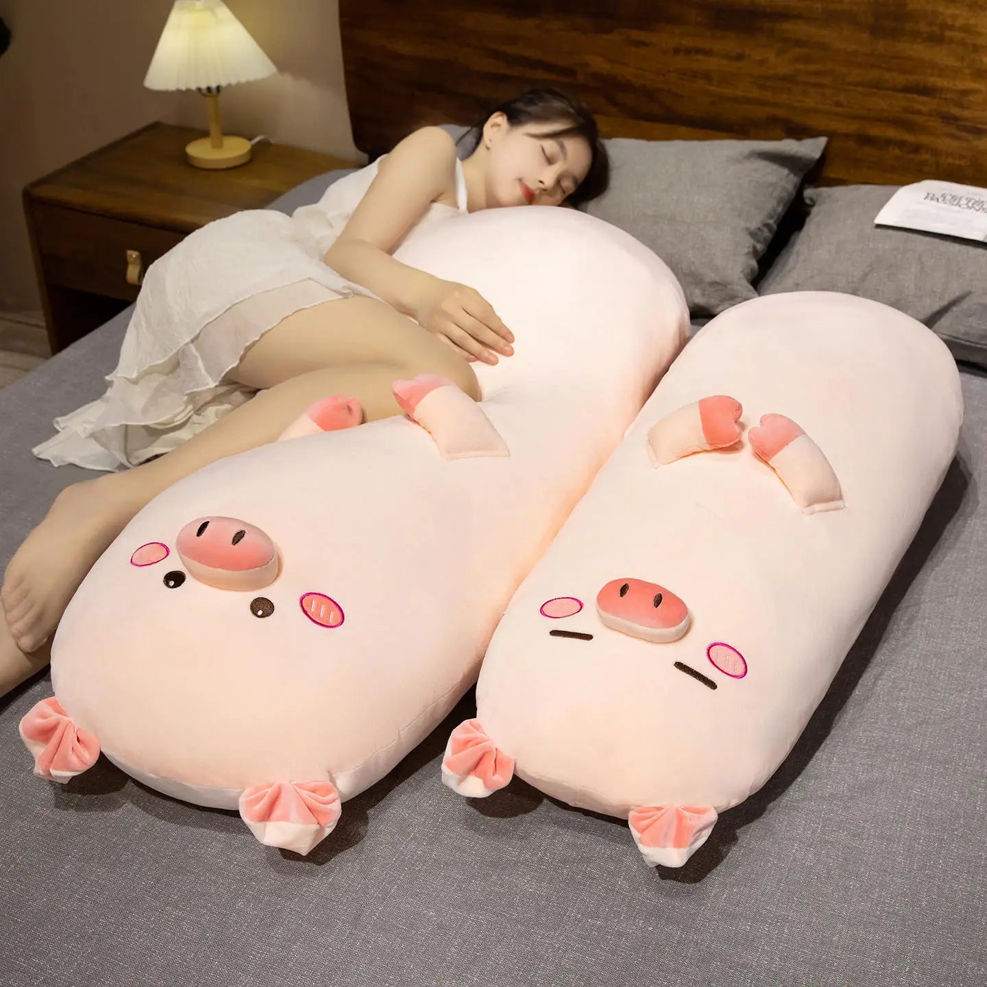 Piggy Plush Throw Pillow - soft Long Pig Cushion, 28-35" | 70-90 cm — image 5