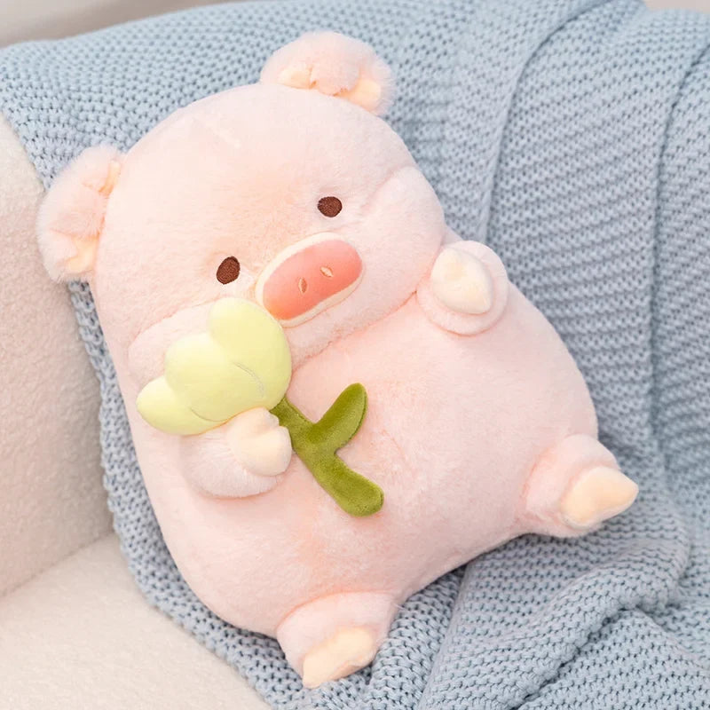 Flower-Holding Pig Plushie, Two Colors, 8-12" | 20-30 cm — image 6