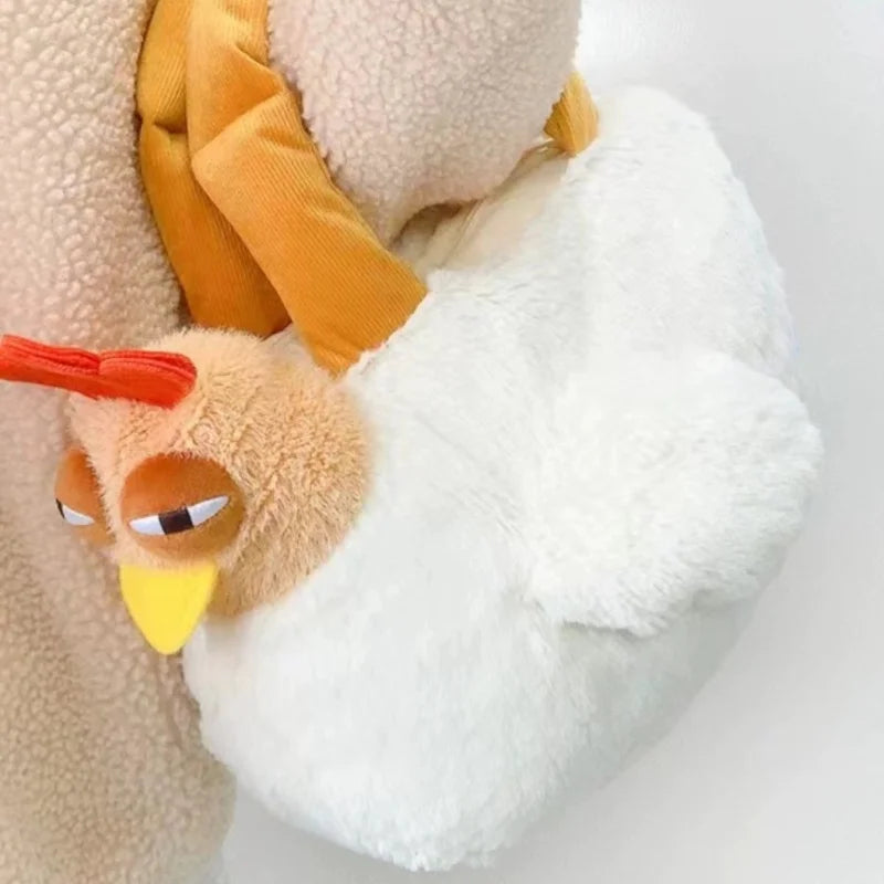 Cute Chicken Crossbody Bag | Novelty Animal Plush Shoulder Bag, 13\ | 32 cm" — image 3