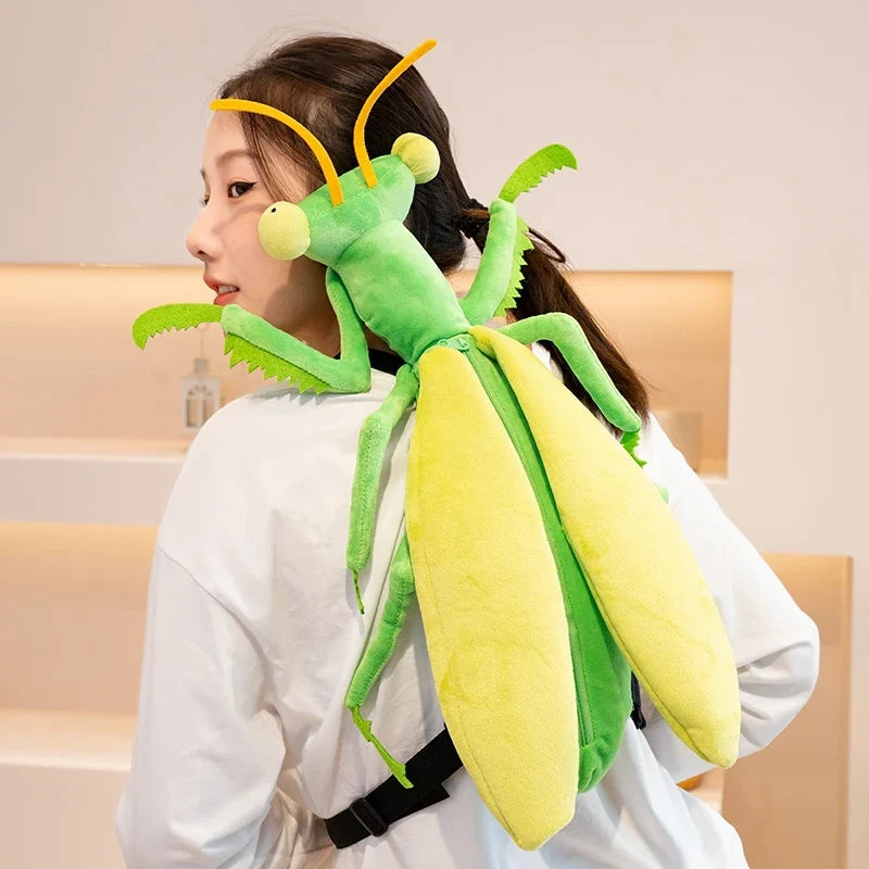 Praying Mantis and Mystic Dragonfly Plush Backpack — image 2