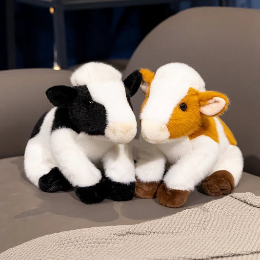 Cow & Bull Plush | Soft Farm Animal Doll, 9" | 22 cm — image 1