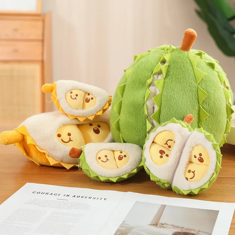 Tearable Durian Plushie | Detachable Stress-Relief Stuffed Fruit Toy — image 3