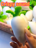 White Radish Crunchy Squishy — ASMR Stress Relief Fidget Toy