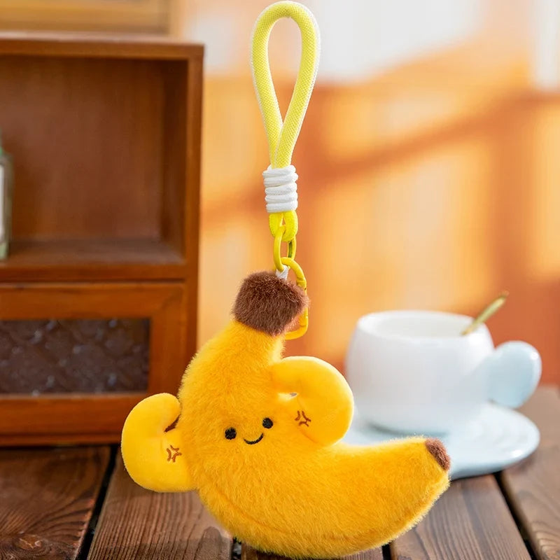 Mini Fruit Plush Keychain Set | Pear, Avocado, Pineapple, Lemon & Banana Pendants, 5\ | 12 cm" — image 14