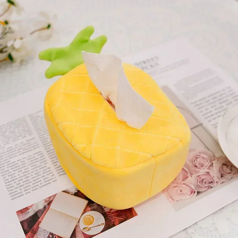 Plush Fruit Tissue Holder for Cars: Three Fruits — image 9