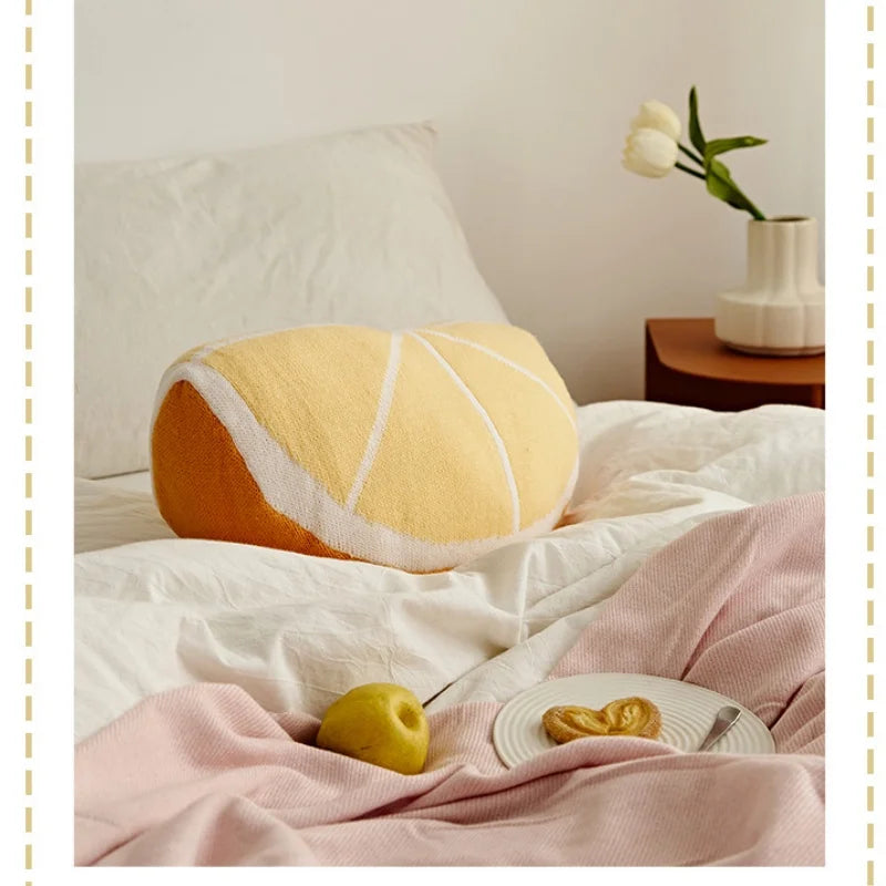 Fruit Throw Pillow - Knitted Watermelon & Avocado Cushion, 8-16" | 20-40 cm — image 2