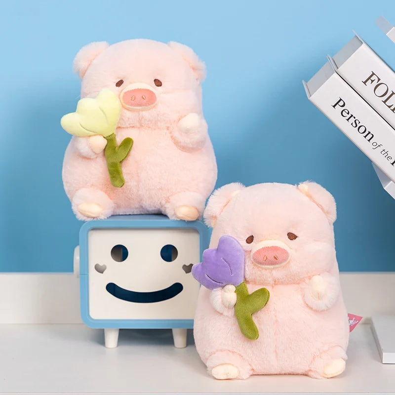 Flower-Holding Pig Plushie, Two Colors, 8-12" | 20-30 cm — image 8