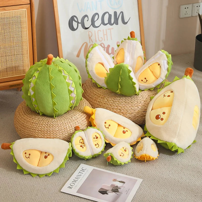 Tearable Durian Plushie | Detachable Stress-Relief Stuffed Fruit Toy — image 2