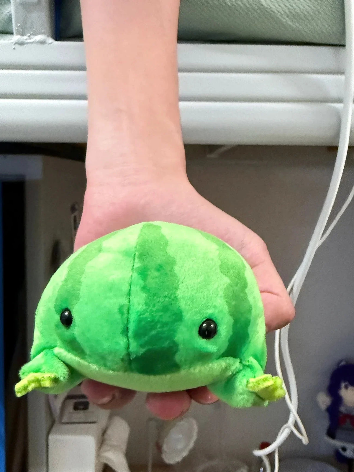Watermelon Frog Plush Toy - Soft Squishy Animal Doll — image 1