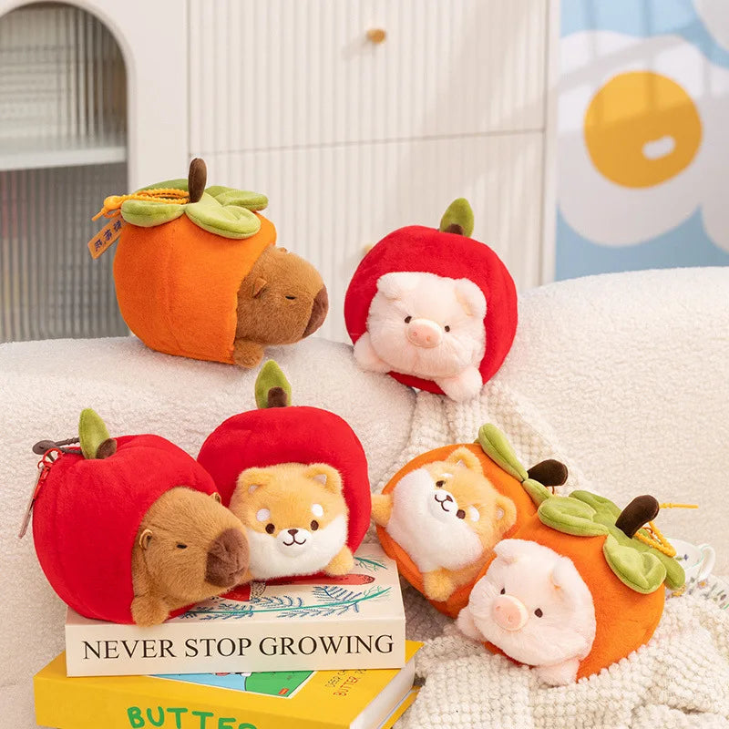 Fruit Nest Plush Toy - Mini Animal-in-Fruit Doll, 6" | 15 cm — image 2