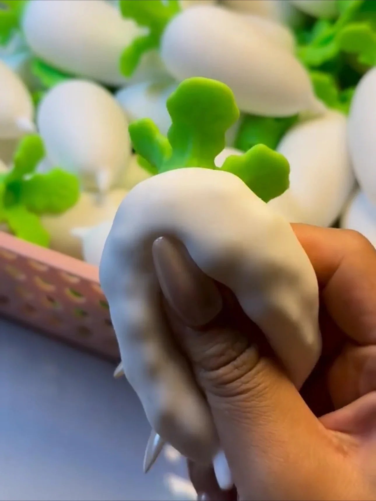 White Radish Crunchy Squishy — ASMR Stress Relief Fidget Toy – product image 4