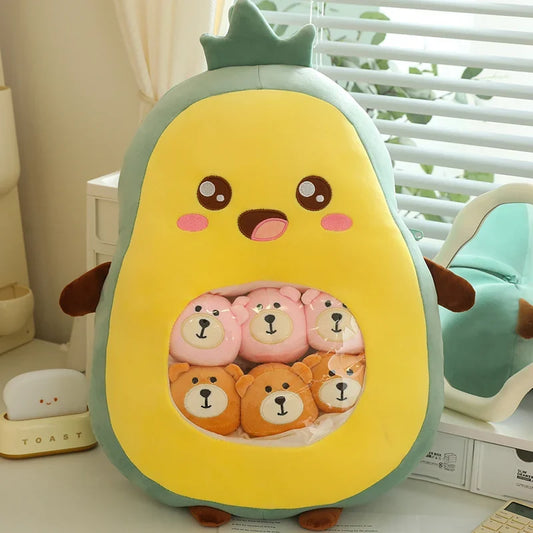 Plushie Food Bag with Eight Mini Plush Dolls: Four Food Choices — image 1