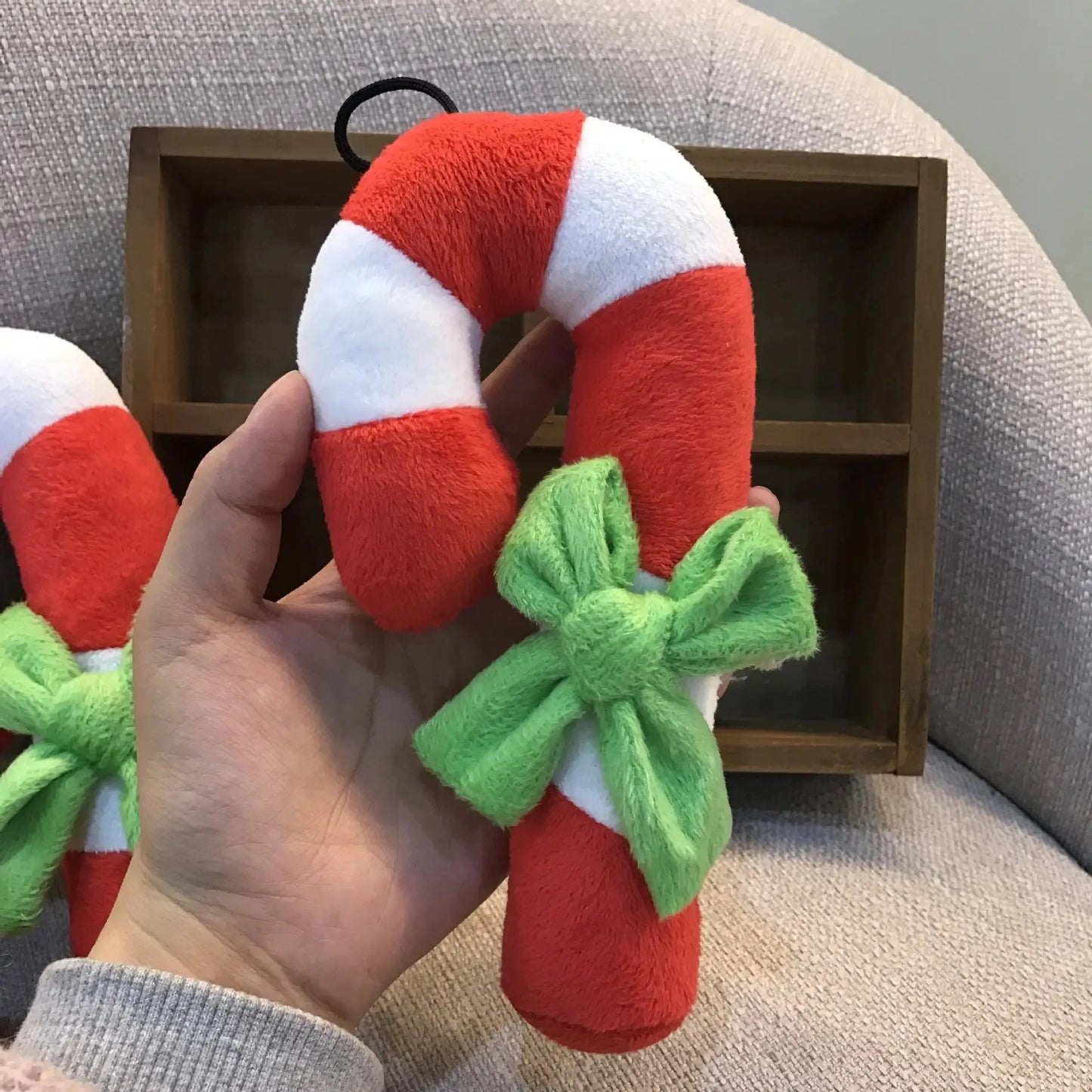 Plushie Candy Cane Hanging Decoration, 7" | 17 cm — image 6