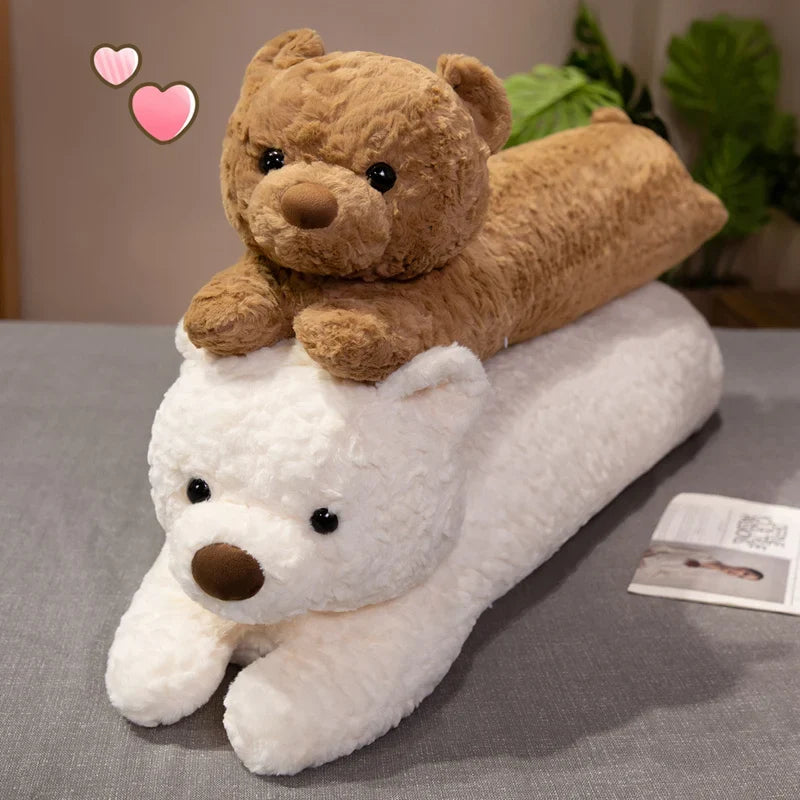 Long Fluffy Bear Snuggle Buddy Plushies — image 1