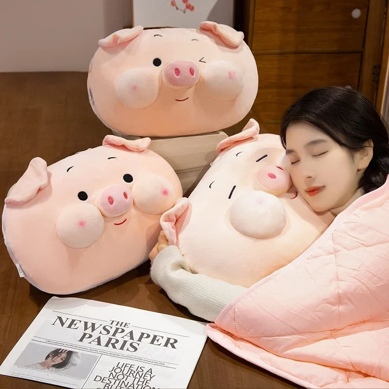 Plush Pig Pillow with Blanket | Stuffed Cartoon Piggy, 40–50 cm — image 5