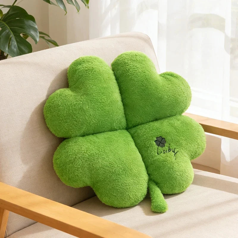 Four-Leaf Clover Plush Pillow – Lucky Green Cushion, 16" | 40 cm — image 6