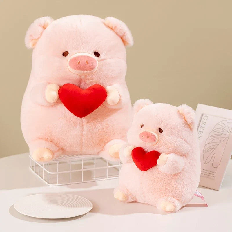 Pig Plushie Holding a Valentine's Heart, 8-12" | 20-30 cm — image 3