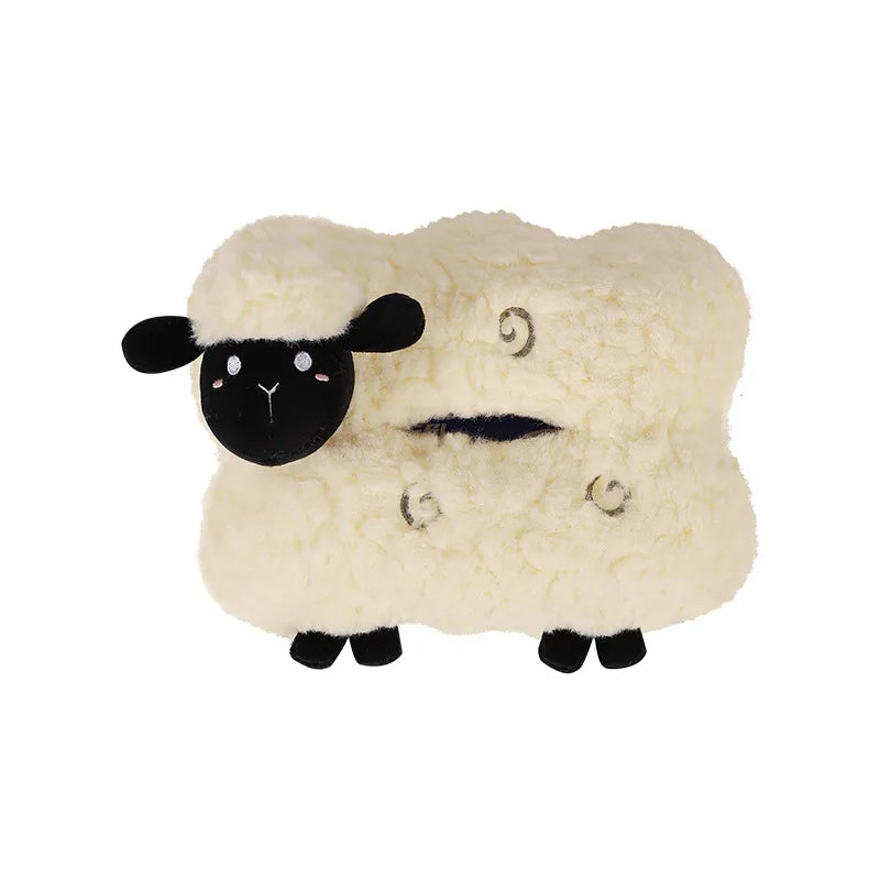 Plushie Lamb Tissue Box Holder for Cars, Two Styles — image 7