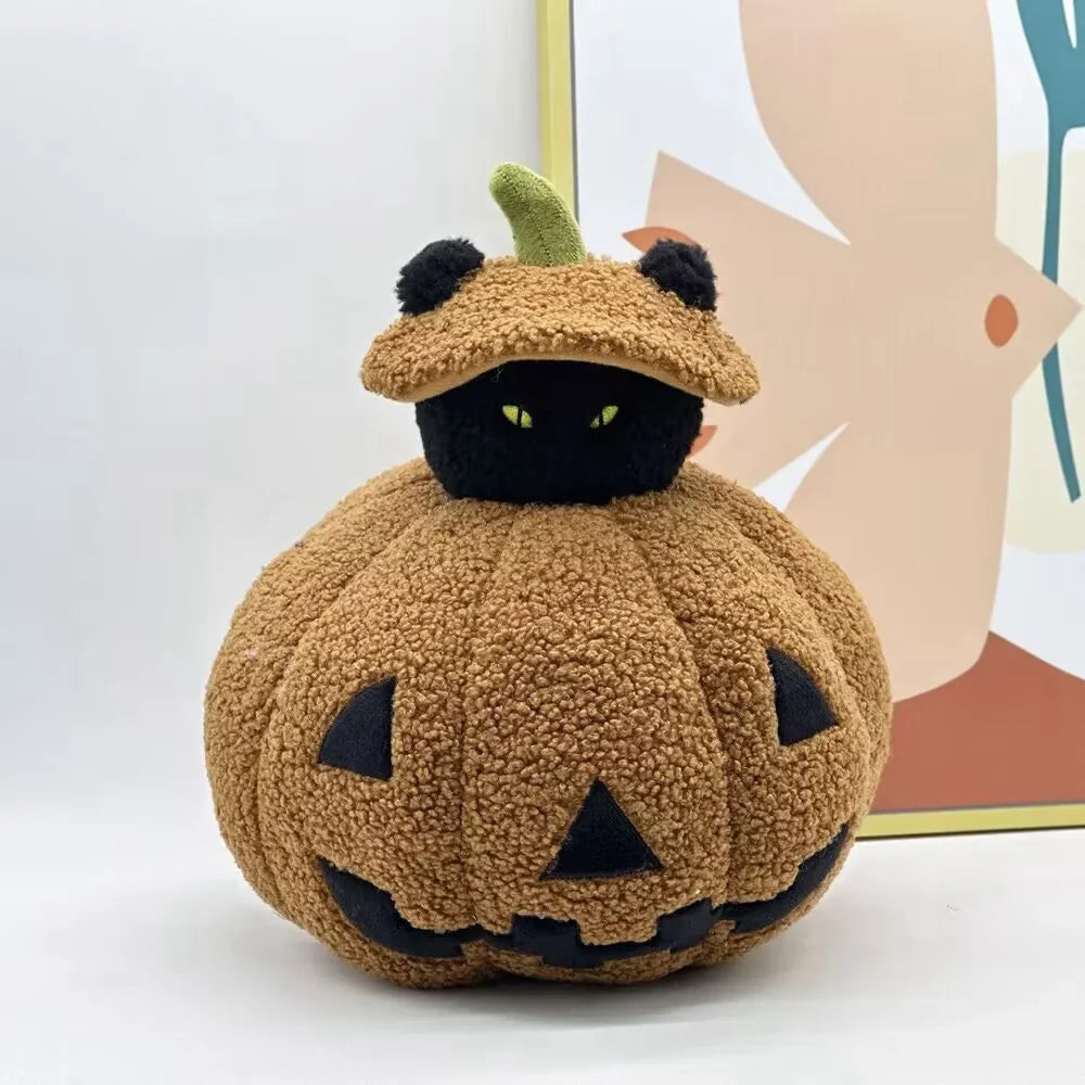 Halloween Pumpkin Plush Pillow - Soft Spooky Ghost Pumpkin, 9-13" | 24-33 cm — image 6
