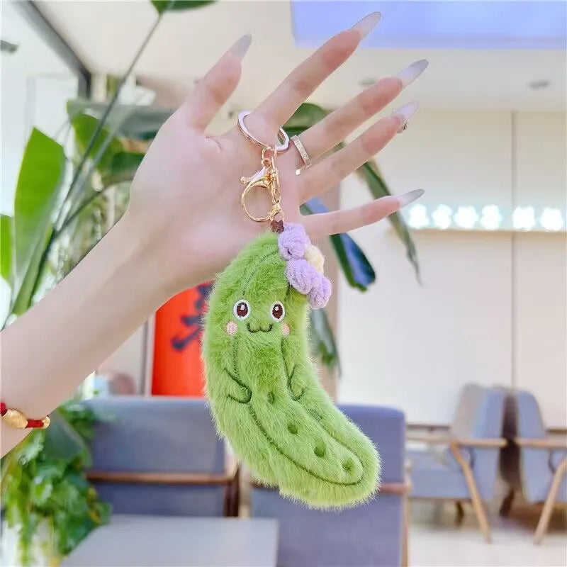 Pickle Plush Toy Keychain | Cute Food Pendant for Bags & Keys — image 5