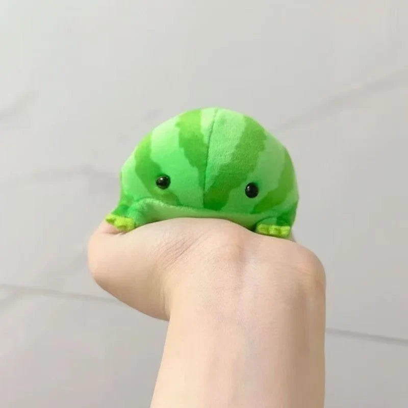 Watermelon Frog Plush Toy - Soft Squishy Animal Doll — image 4