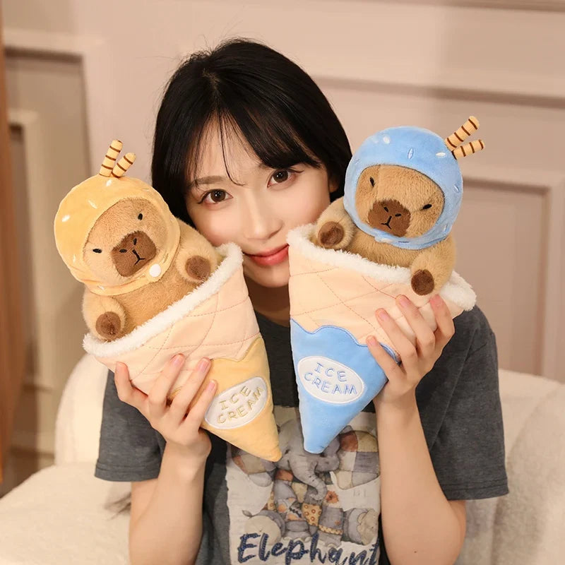 Ice Cream Capybara Plush Toy - Soft Dessert Animal & Nest, 8-13" | 20-33 cm — image 6