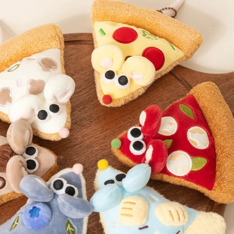 Pizza Mouse Stuffed Plush Toy | Mouse & Pizza Slice Set, 6\ | 15 cm" — image 3
