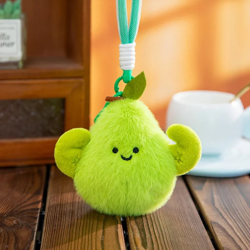 Mini Fruit Plush Keychain Set | Pear, Avocado, Pineapple, Lemon & Banana Pendants, 5\ | 12 cm" — image 10