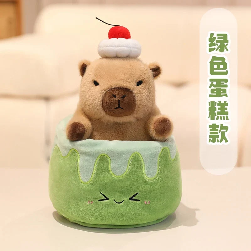 Ice Cream Capybara Plush Toy - Soft Dessert Animal & Nest, 8-13" | 20-33 cm — image 17