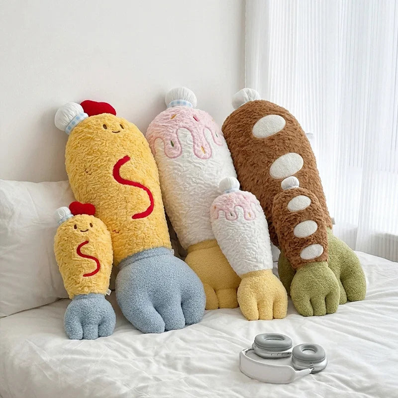 Fried Shrimp Fork Plush Pillow - Long Soft Snack, 22-39" | 56-100 cm — image 2