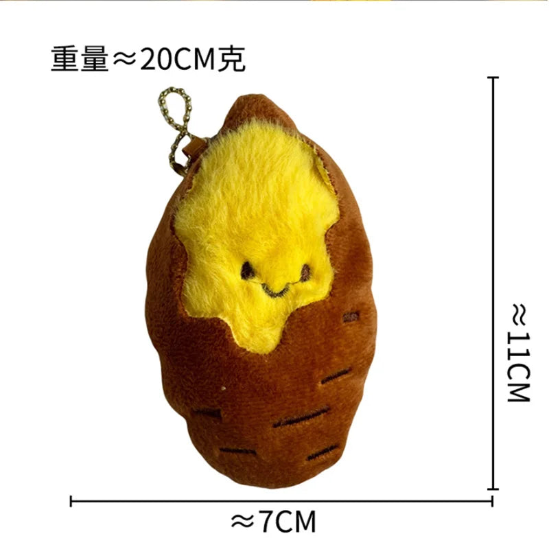 Baked Sweet Potato Plush Keychain | Peel-Away Charm, 5.5" | 14 cm — image 6