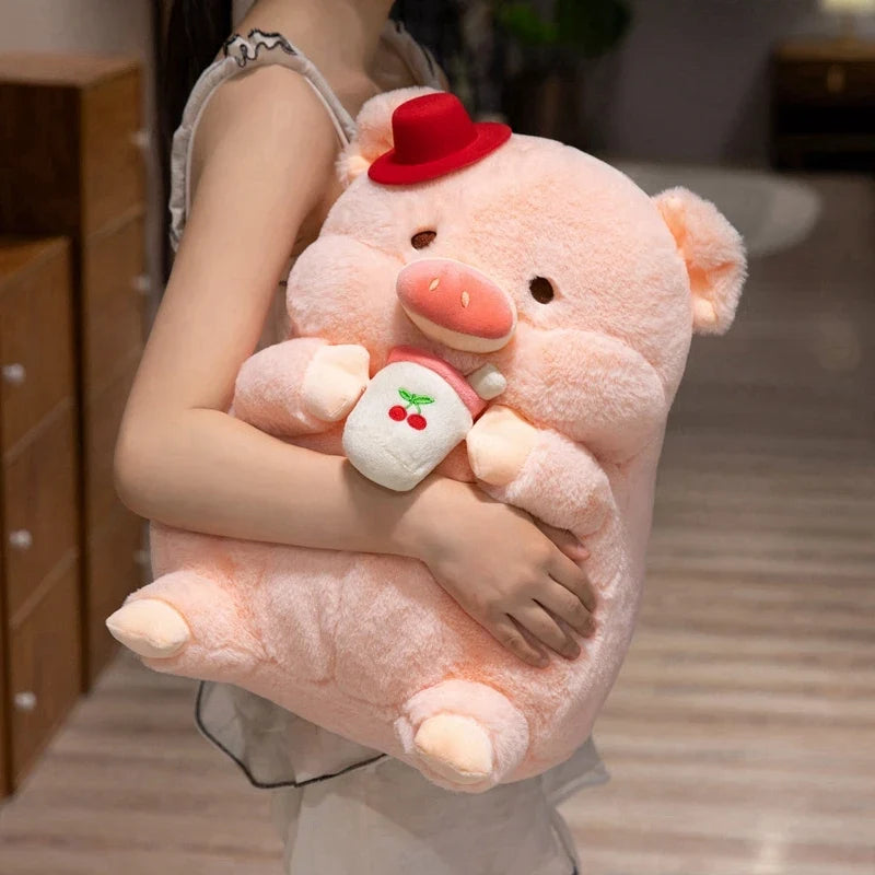 Milk Tea Pig Plush Toy - Soft Pig in Cup Pillow, 14-18" | 35-45 cm — image 6