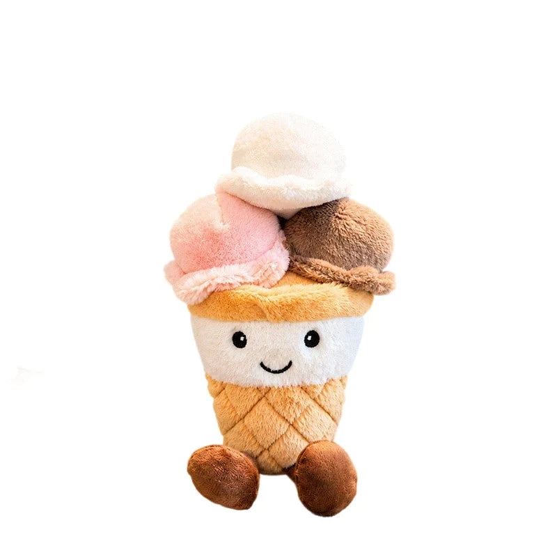 Ice Cream Scoop Plush Toy - Smiling Cone with Legs, 4-12" | 11-30 cm — image 8