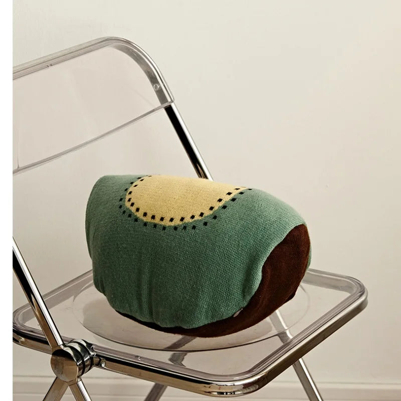 Fruit Throw Pillow - Knitted Watermelon & Avocado Cushion, 8-16" | 20-40 cm — image 4