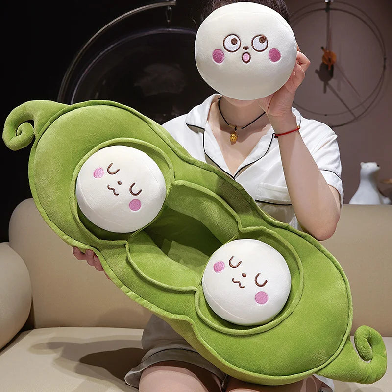 Edamame Body Pillow - Long Soft Pea Pod Plush Cushion, 35-47" | 90-120 cm — image 6