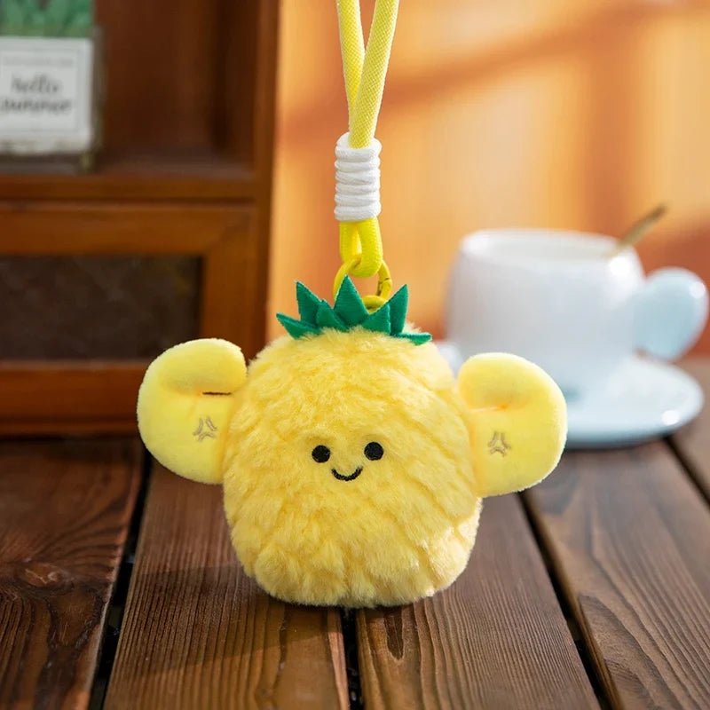 Mini Fruit Plush Keychain Set | Pear, Avocado, Pineapple, Lemon & Banana Pendants, 5\ | 12 cm" — image 12
