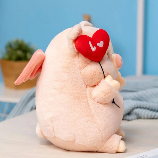 Pig Plushie Holding a Valentine's Heart, 8-12" | 20-30 cm — image 1