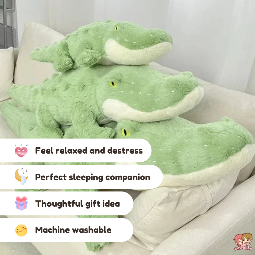 Soft Fluffy Green Crocodile Plush Toy — image 4
