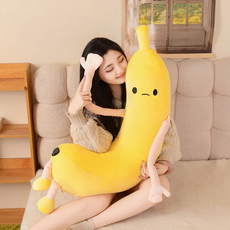 Banana & Eggplant Soothing Pillow | Dual-Fruit Plush Stuffed Cushion — image 5