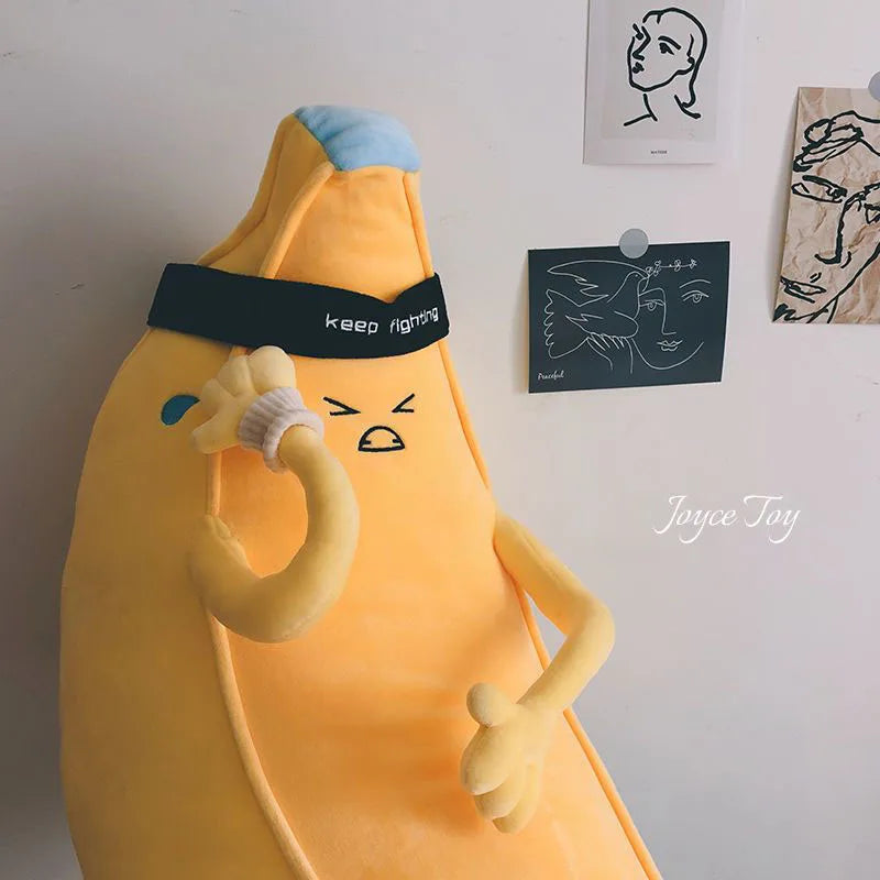 Keep Fighting Banana Man Plush Pillow - Funny Long Banana Cushion, 28" | 70 cm — image 4