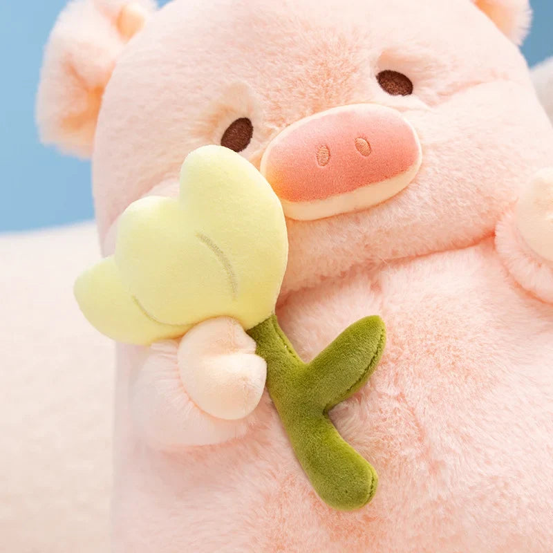 Flower-Holding Pig Plushie, Two Colors, 8-12" | 20-30 cm — image 5