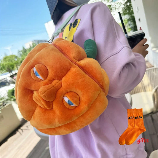 Pumpkin Plush Backpack | Halloween Shoulder Bag — image 1