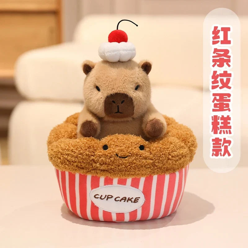 Ice Cream Capybara Plush Toy - Soft Dessert Animal & Nest, 8-13" | 20-33 cm — image 9